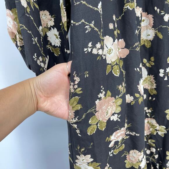 Tuckernuck | NWOT Midnight Garden Lyles Dress Black Floral Maxi XS - Picture 8 of 13